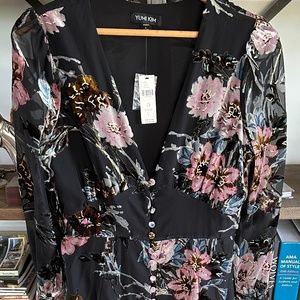 NWT Anthropologie Yumi Kim Burnout Velvet Maxi Dress